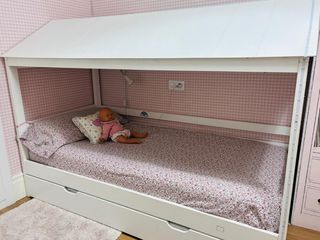 Cama nido infantil forma casa