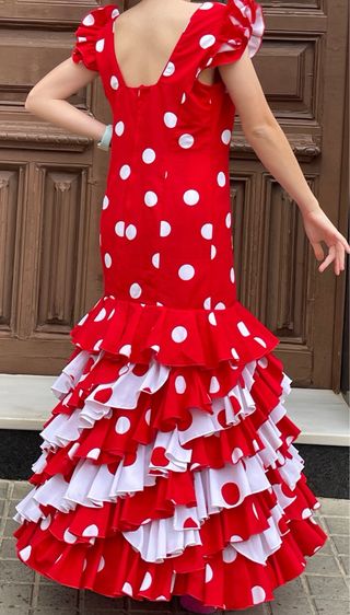 Traje de Flamenca Rojo Talla 40 42