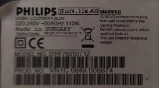 Televisor Philips Negro y Marrón