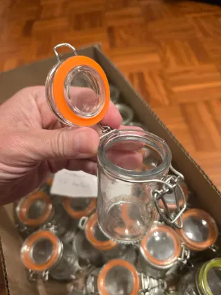 70 Tarros de Vidrio Cierre Hermético