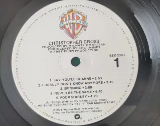 LP Christopher Cross - International Pop Rock