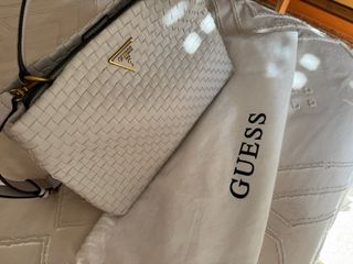Bolso Guess Blanco Tejido