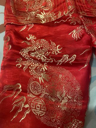 Disfraz Bebé Chino Dragones Rojo. 1 año