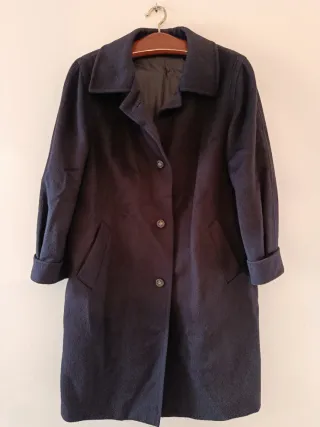 Abrigo Vintage Azul Marino oscuro Mujer Talla XL