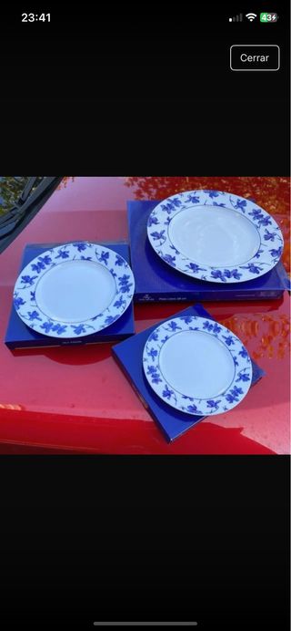 Lote 2 servicios platos  Vista alegre Amor Eterno
