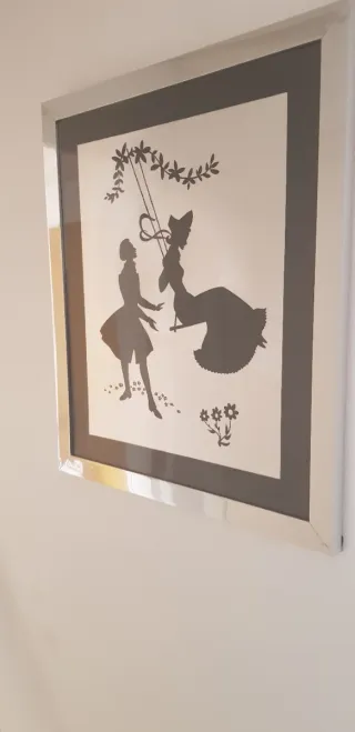 Cuadro Silueta Plateado