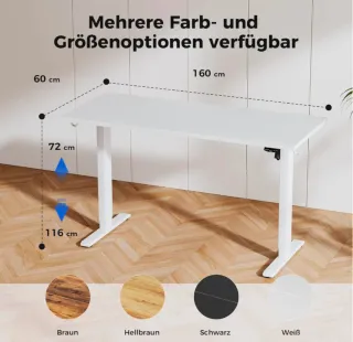 Escritorio Eléctrico Elevable 160x60