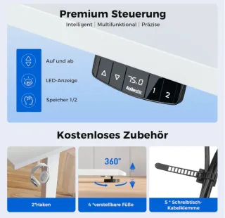 Escritorio Eléctrico Elevable 160x60