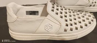 Zapatillas Philipp Plein Blancas Tachuelas Unisex