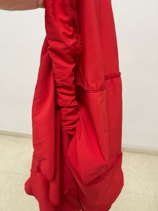 Falda flamenca roja volantes