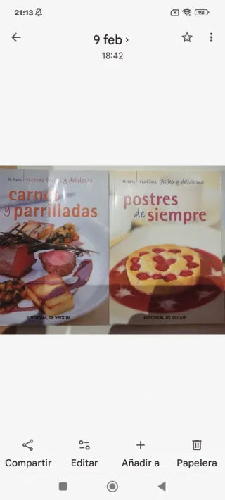 Recetas de cocina, postres, pastas y parrillada.