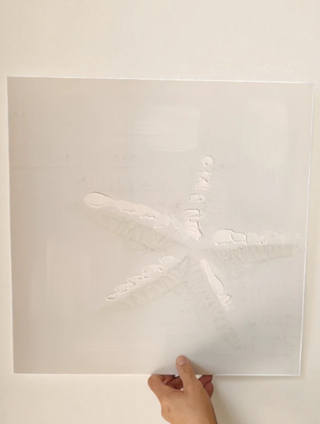 Set di 4 quadri con effetto rilievo