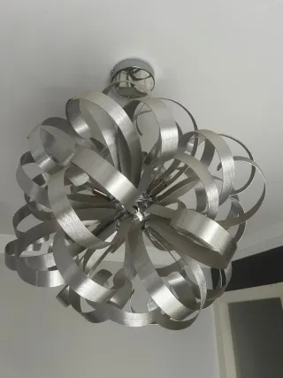 Lámpara Diseño Plateada Moderna