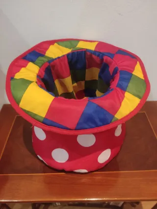 Sombrero disfraz Payaso Multicolor, Reversible