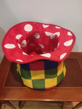 Sombrero disfraz Payaso Multicolor, Reversible