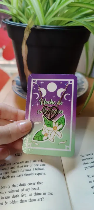 Collar Corazón Árbol Vida Piedras Dorado