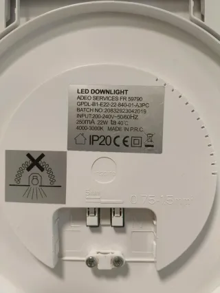 2 Paneles LED Inspire 22.5x22.5cm IP44