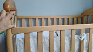 Cuna madera 60x120 + colchón muelles