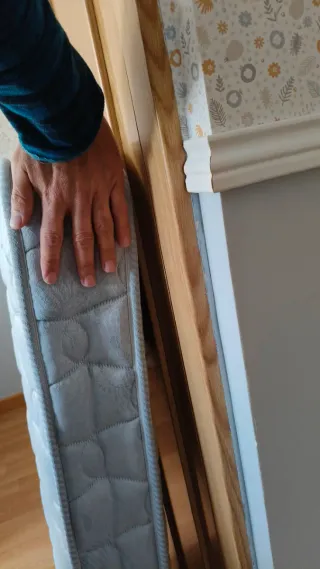 Cuna madera 60x120 + colchón muelles