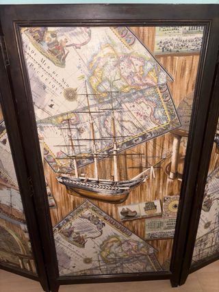 Biombo decorativo de la década de los 60