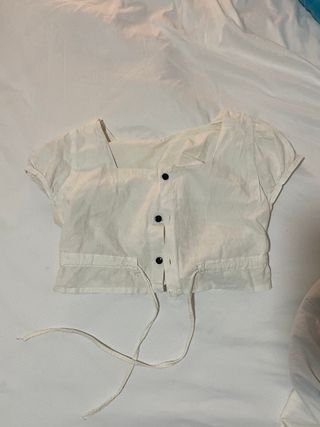 Crop top blanco talla XS