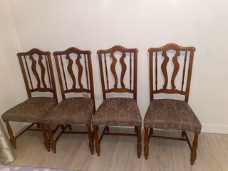 Pack 4 Sillas Comedor Tapizadas Madera