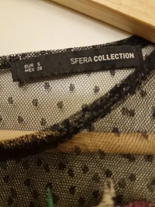 Blusa Sfera Transparencias Bordada Flores