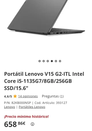 Portátil Lenovo V15 G2-ITL Intel Core i5