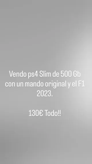 PS4 Slim 500GB + Mando + F1 2023