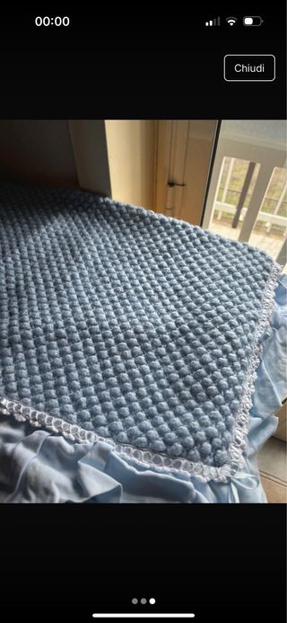 Copertina neonato azzurra