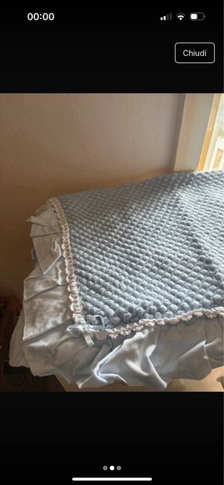 Copertina neonato azzurra