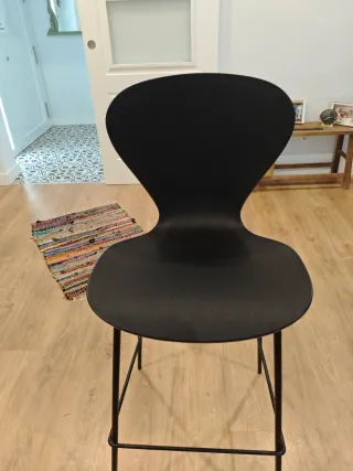 Dos Sillas alta de barra negra