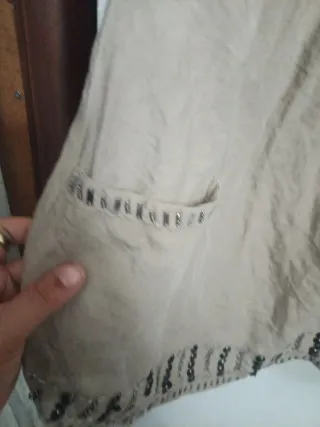 Vestido marrón con adornos M