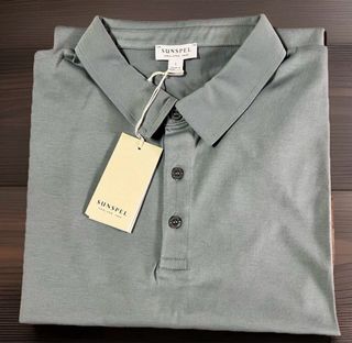 Polo Sunspel Azul Cinza Tamanho L