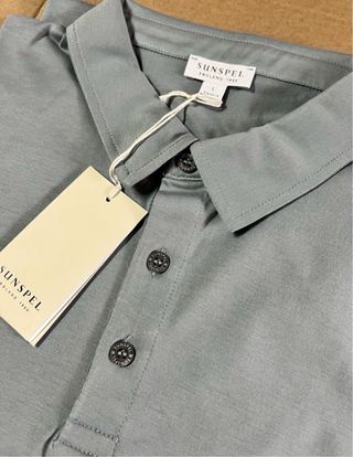 Polo Sunspel Azul Cinza Tamanho L