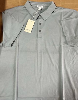 Polo Sunspel Azul Cinza Tamanho L