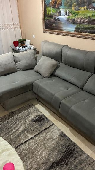 Sofá Chaise Longue Gris