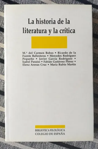 La historia de la literatura y la crítica