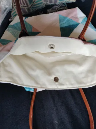 Bolso de hombro estampado geométrico