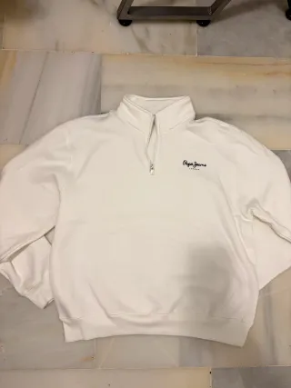 Sudadera Pepe Jeans cremallera blanca