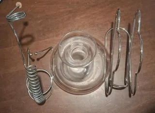 Caraffa decanter in vetro 2 portabottiglie