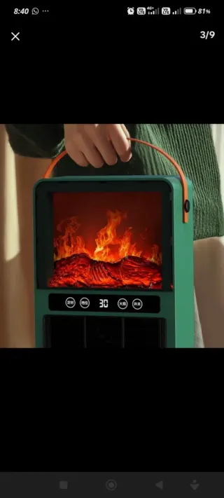 Calentador con pantalla 3D