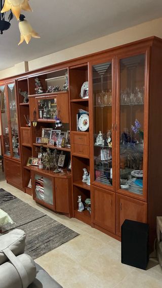 Mueble de salón de madera completo