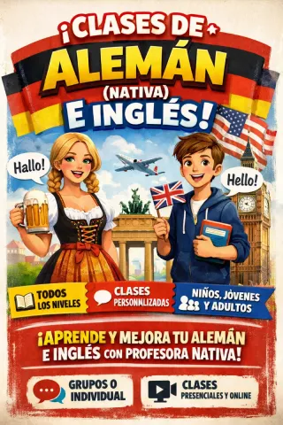 CLASES DE ALEMÁN (NATIVA) Y INGLÉS EN BARCELONA