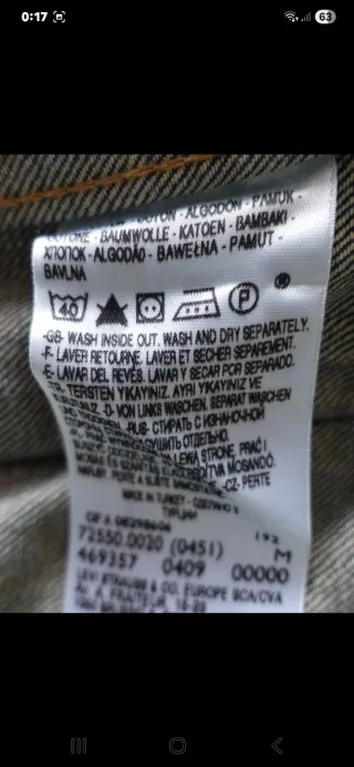 Chaqueta vaquera Levi's Trucker Vintage, Nueva!