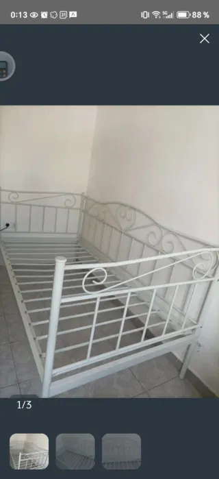 Cama Diván Metal Blanca SIGNAL MEBLE