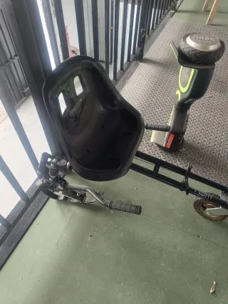 Hoverboard Nilox Negro y Verde con silla