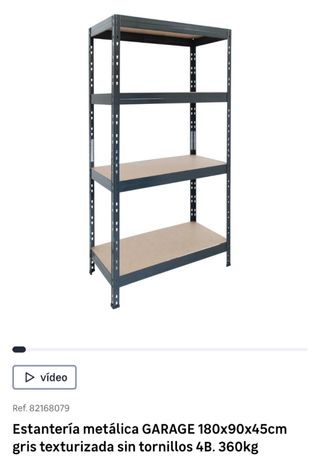 Tres estanterías metálicas GARAGE 180x90x45cm