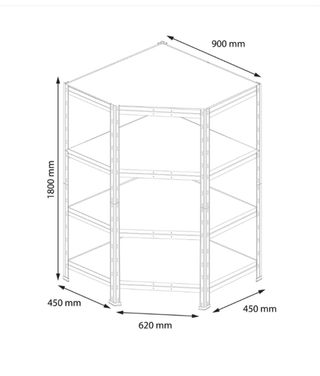 Tres estanterías metálicas GARAGE 180x90x45cm