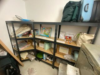 Tres estanterías metálicas GARAGE 180x90x45cm